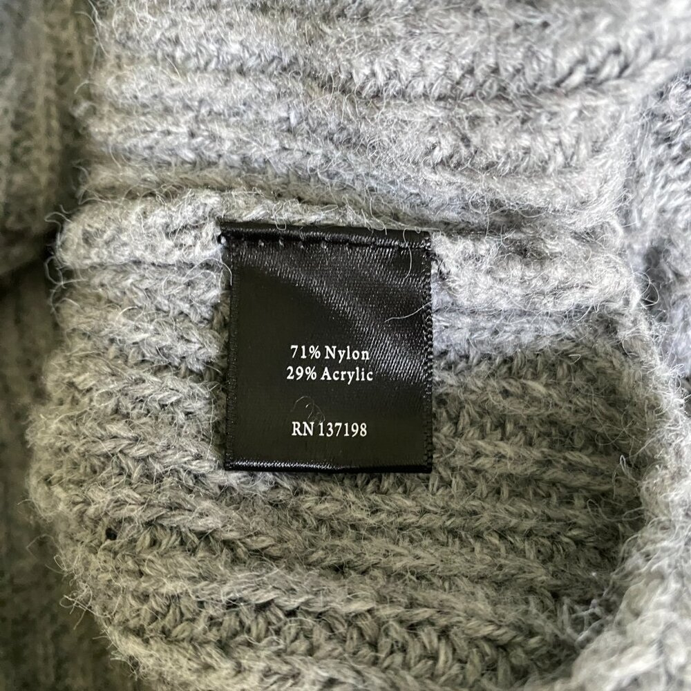 Marled x Olivia Culpo | EUC Intarsia Cable Sweater Gray/Ivory Size Large - Picture 6 of 9